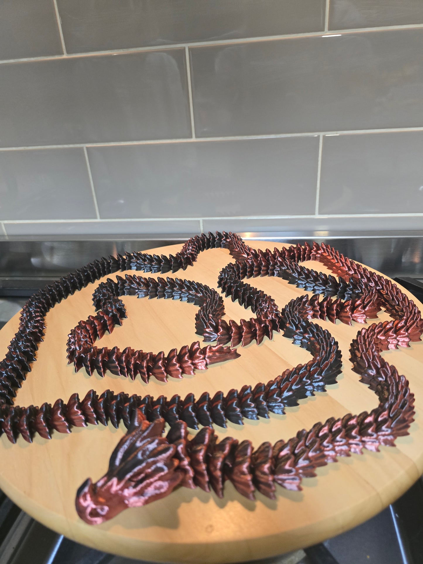 π 7-Foot Two-Tone 3D Printed Dragon
