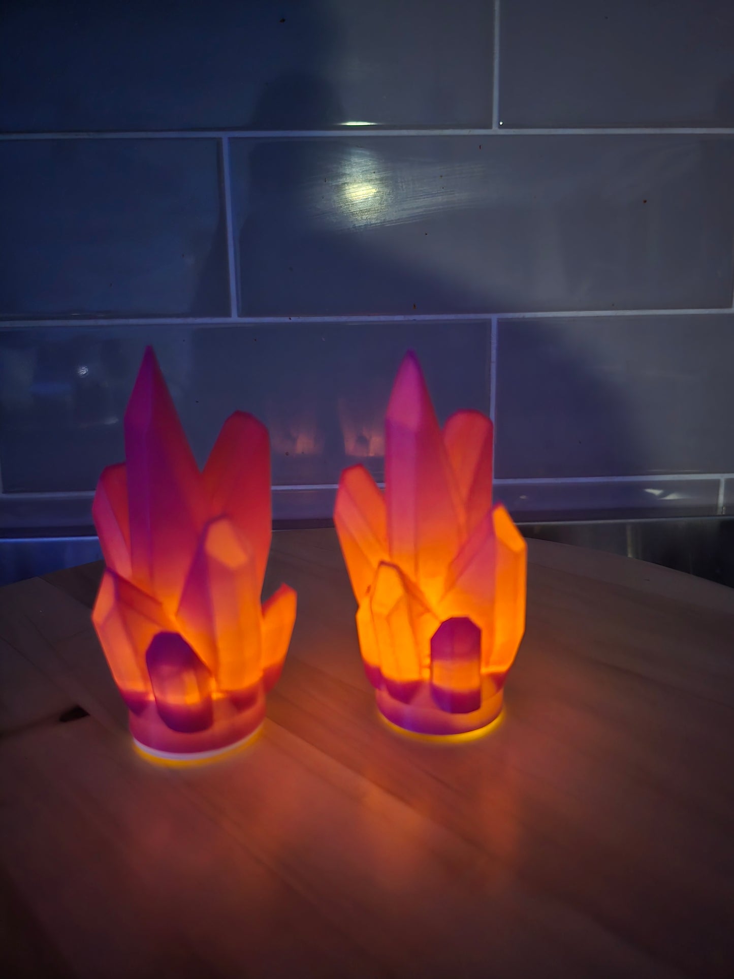 3D Printed Crystal Cluster Tealight Candle Holder