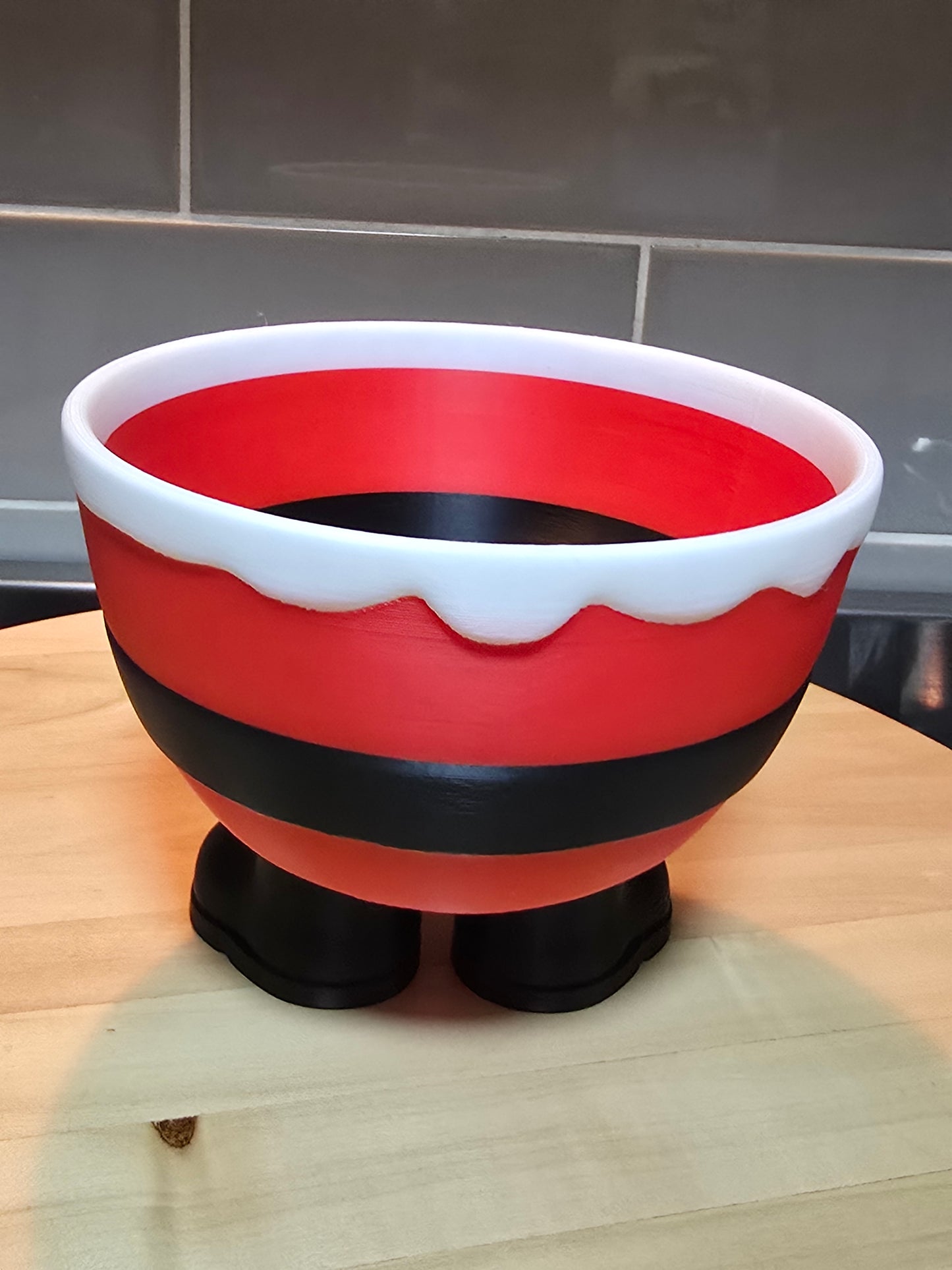 Santa 3D Printed Candy Bowl – Christmas Treat Dish | Holiday Snack Holder | Festive Table Decor