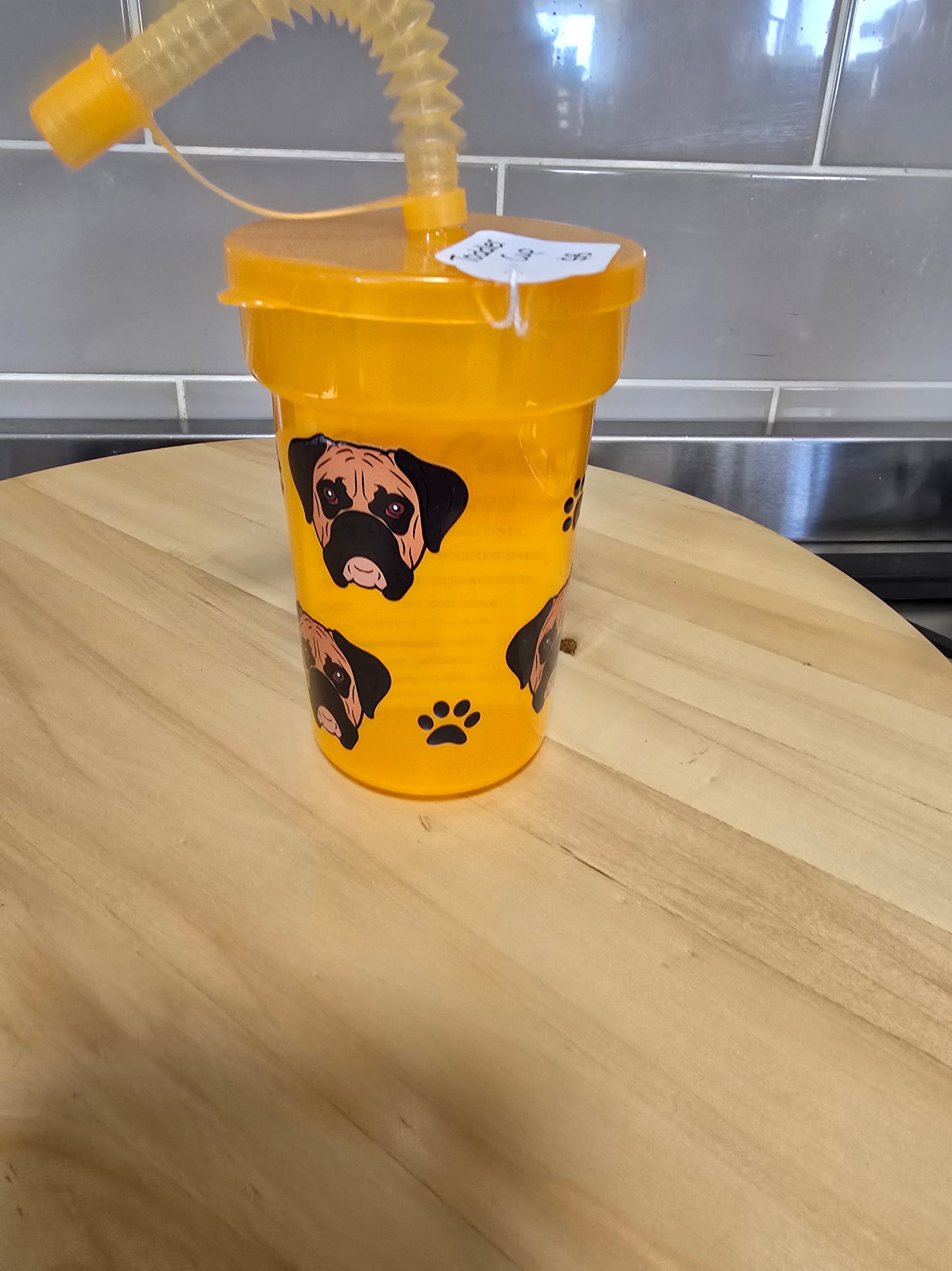 Toddler Cup - Orange Dogs