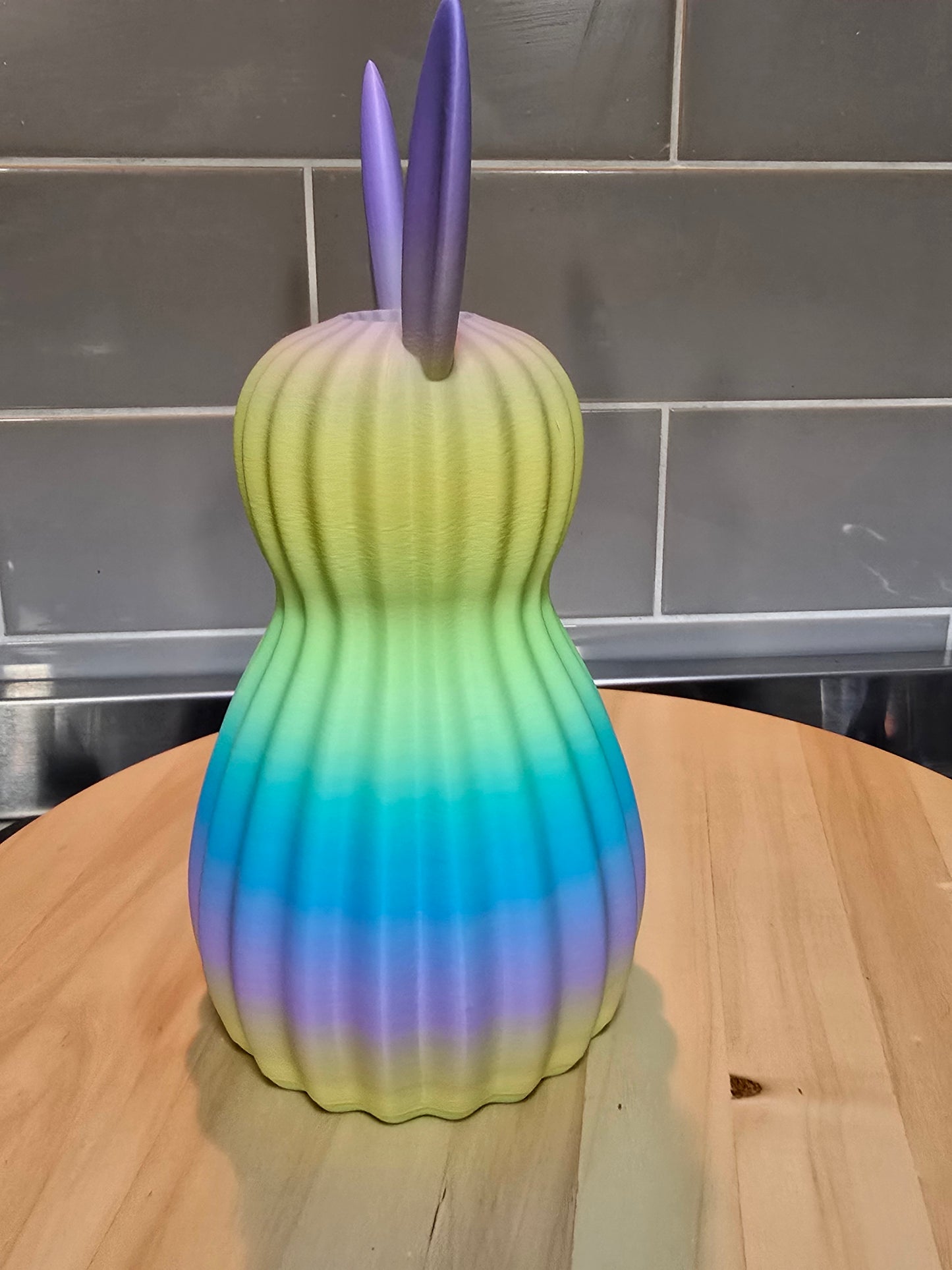 🌈🐰 3D Printed Rainbow Bunny Shaped Vase