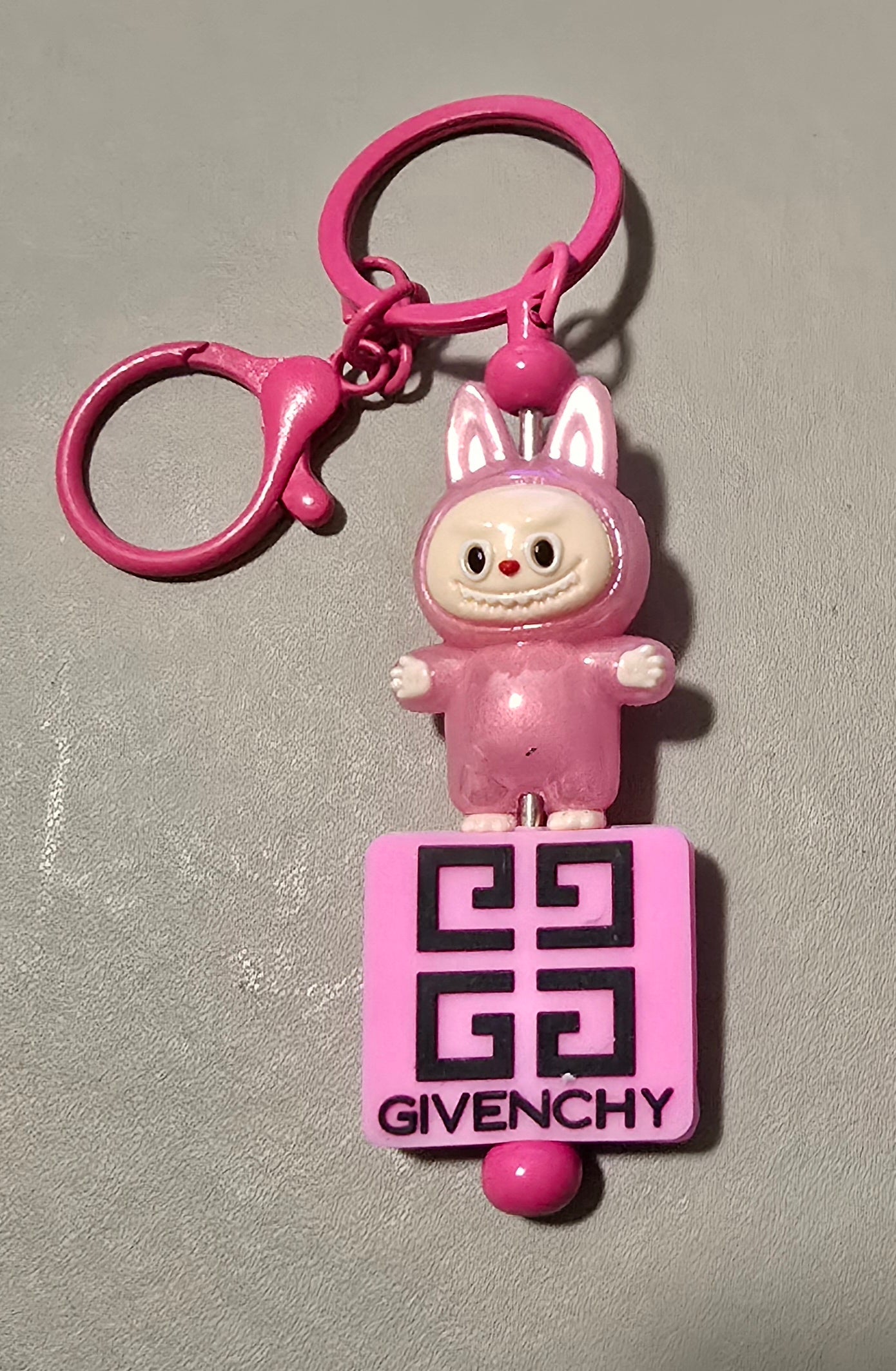 Pink Labubu and Designer keyring