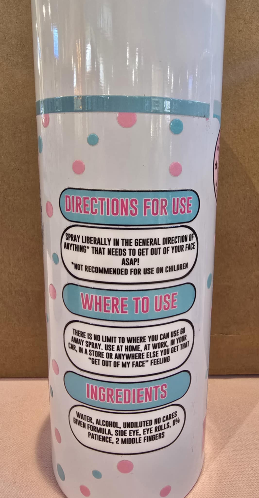 Go Away Spray 20oz Tumbler