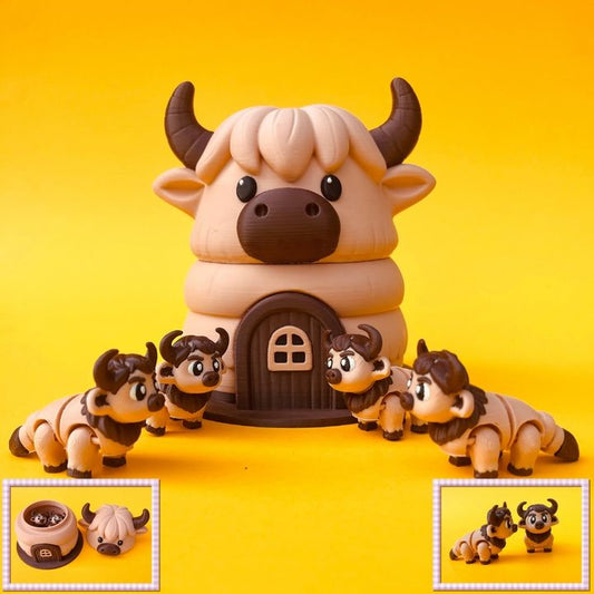 🐮3d printed Highland cow house with a surprise cow inside