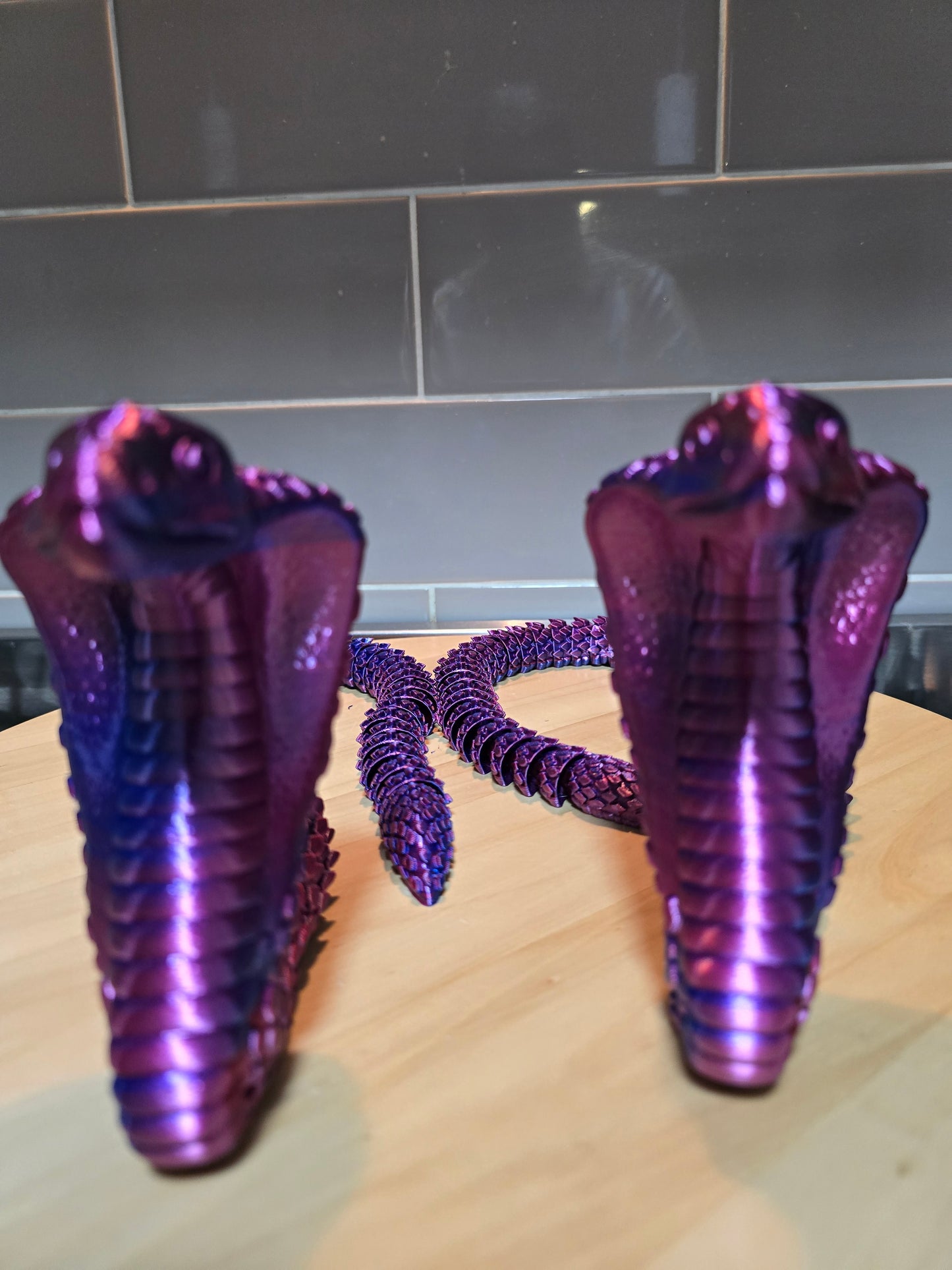 🌀 Multicolour 3D Printed Cobra – Striking Display Piece for Snake Lovers!