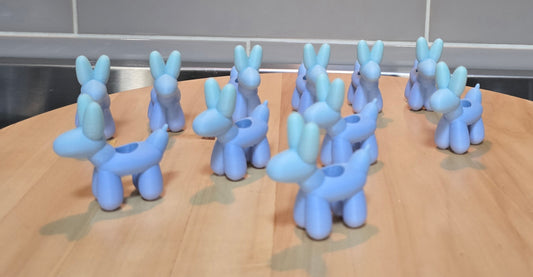 3D Balloon dog straw topper