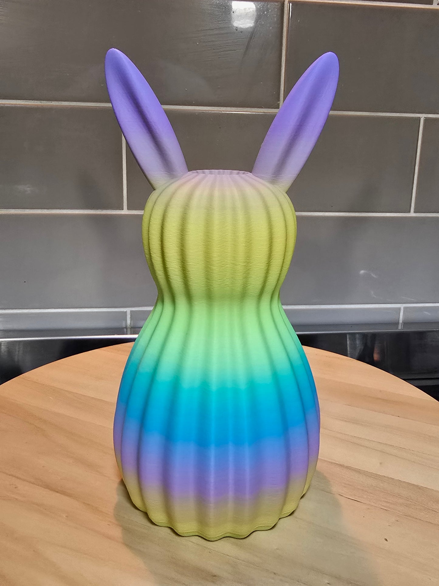 🌈🐰 3D Printed Rainbow Bunny Shaped Vase