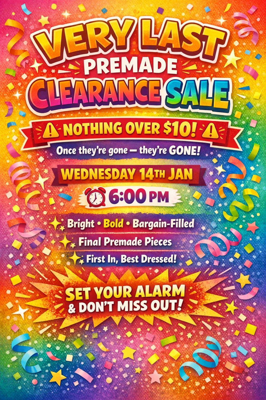 Tumbler Sale Deposit