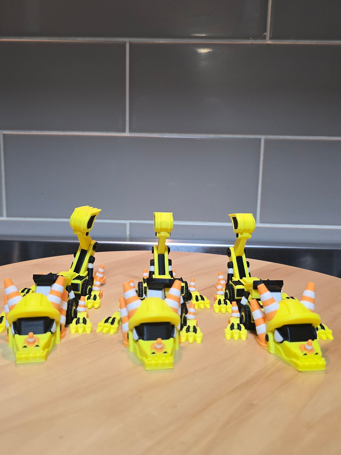 Mini 3d Printed construction dragon - collectible