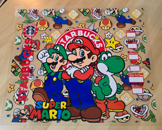 20oz Mario Starbucks Wrap