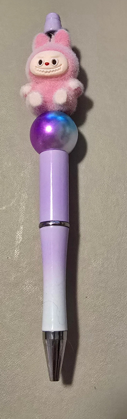 Pink Labubu purple pen