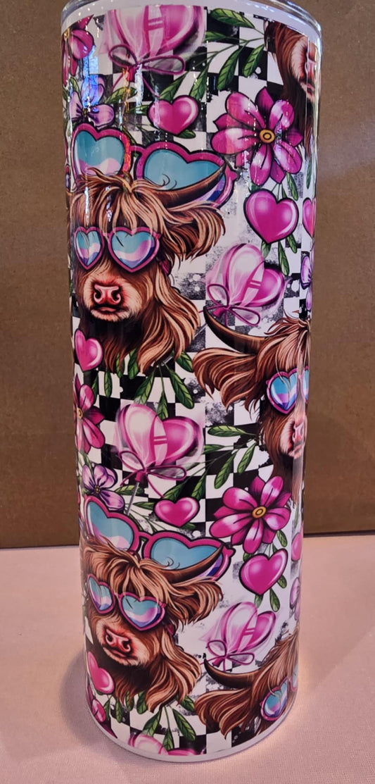 Rainbow Cow 20oz Tumbler