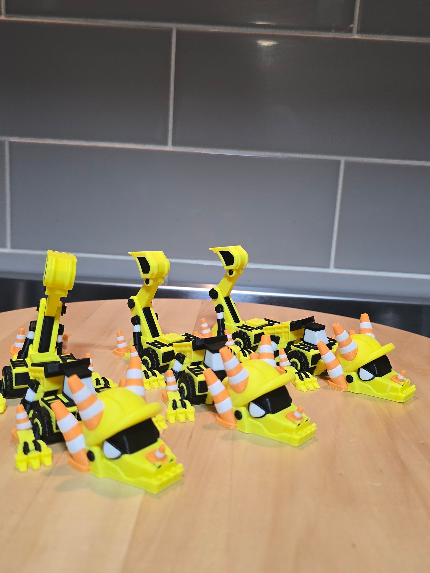 Mini 3d Printed construction dragon - collectible