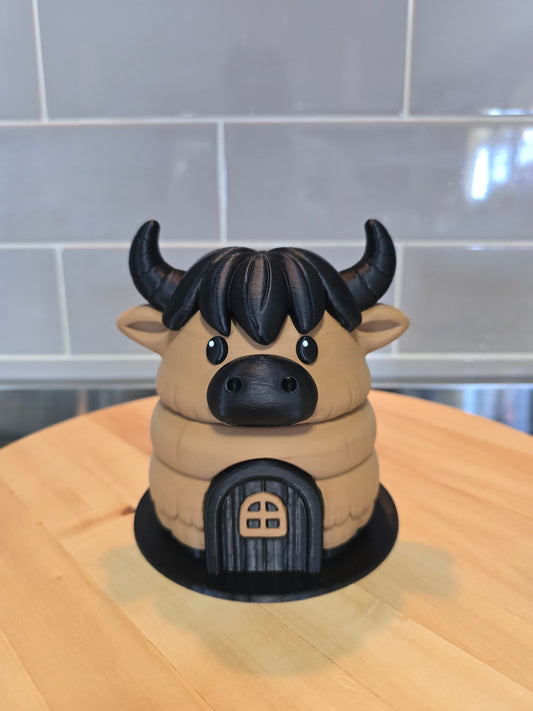 🐮3d printed Highland cow house with a surprise cow inside