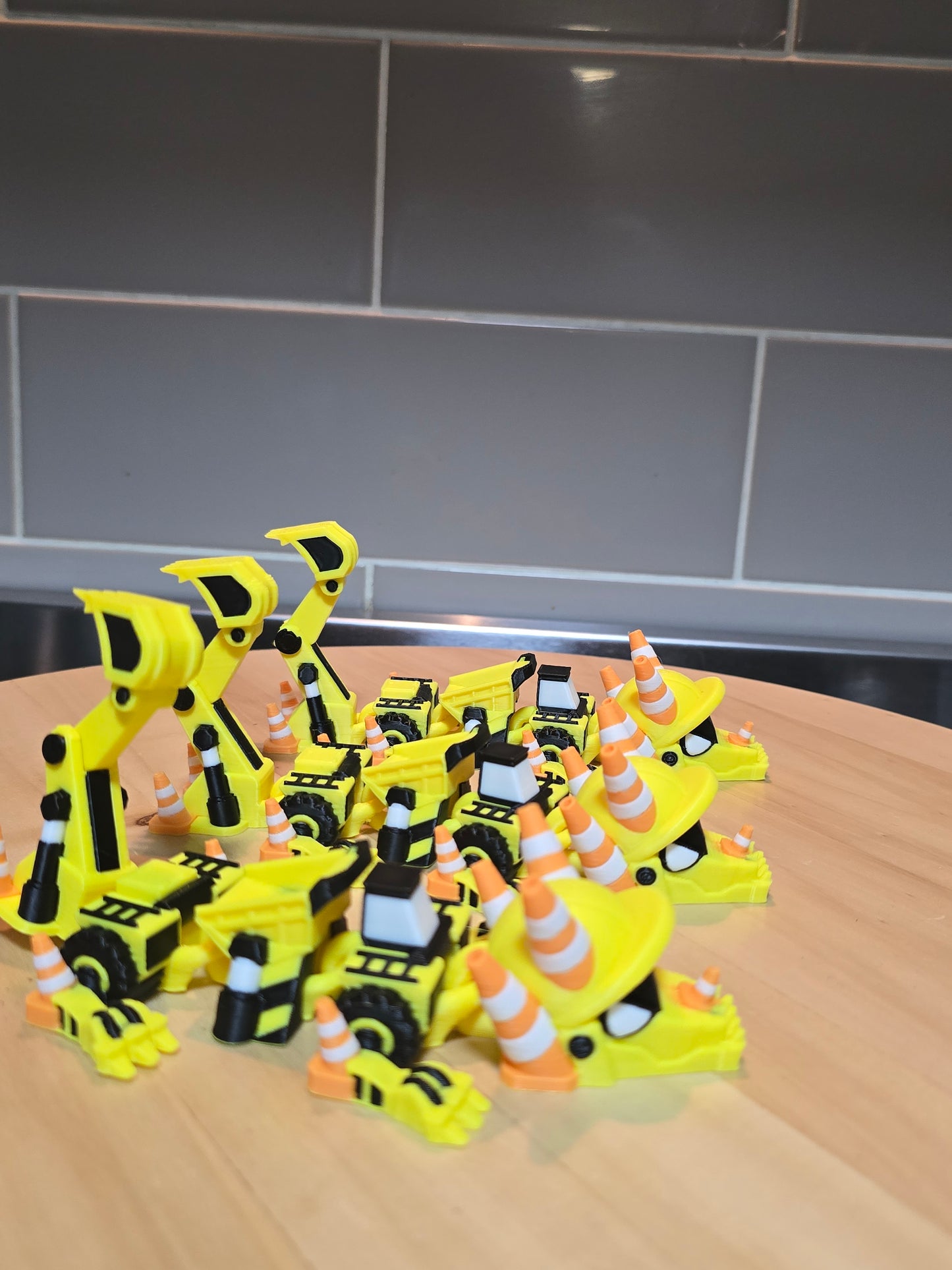 Mini 3d Printed construction dragon - collectible