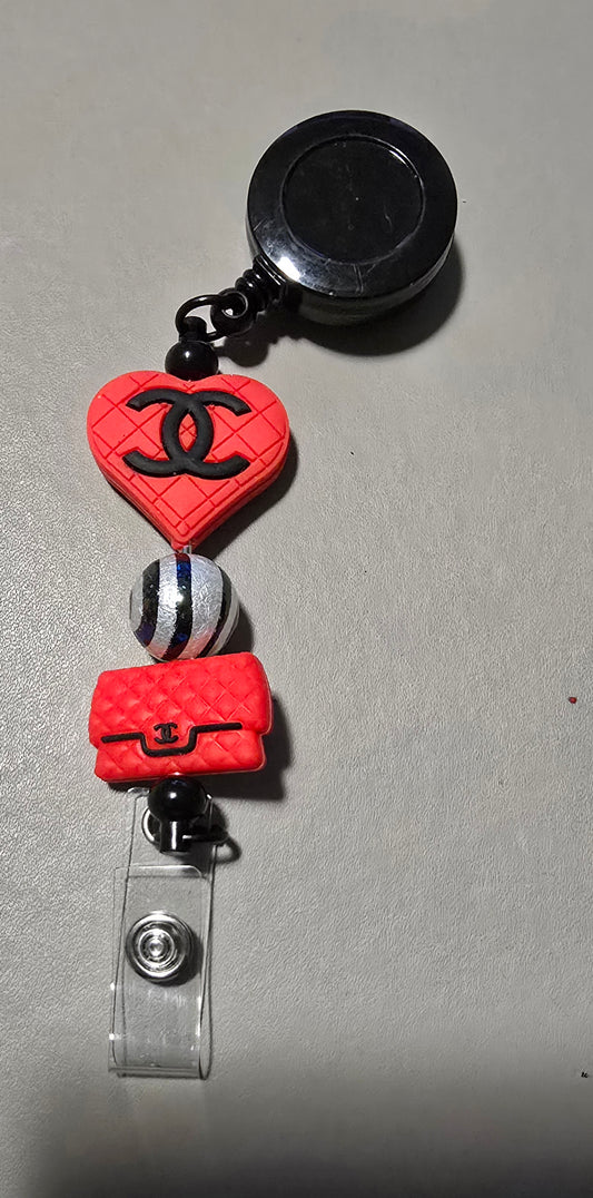 Red Designer Badge Reel