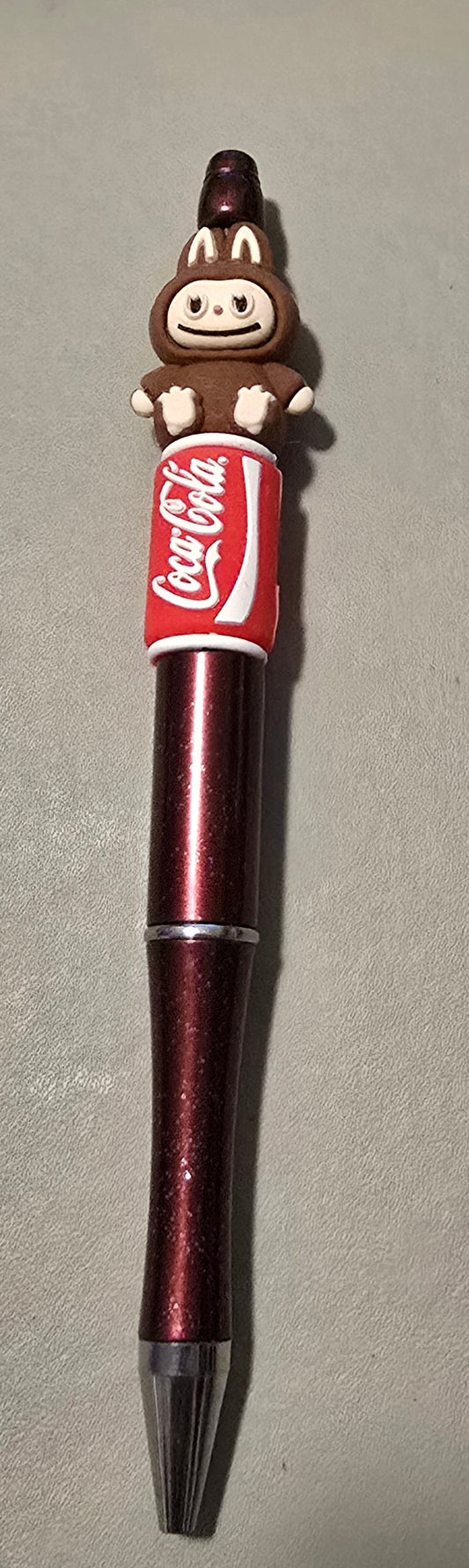 Brown soda can Labubu pen