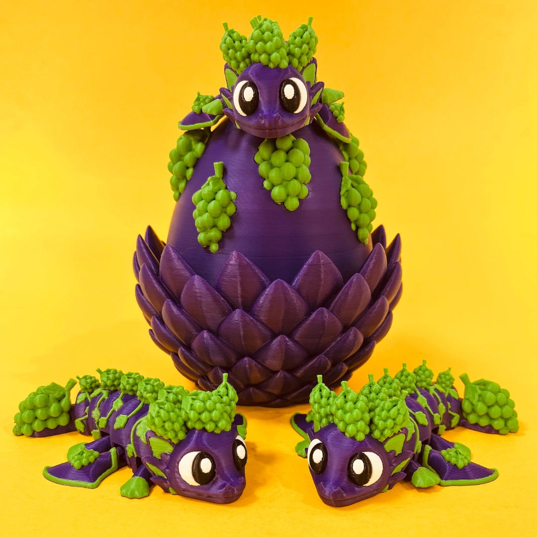 3D Printed Grapes 🍇 Dragon and Egg combo