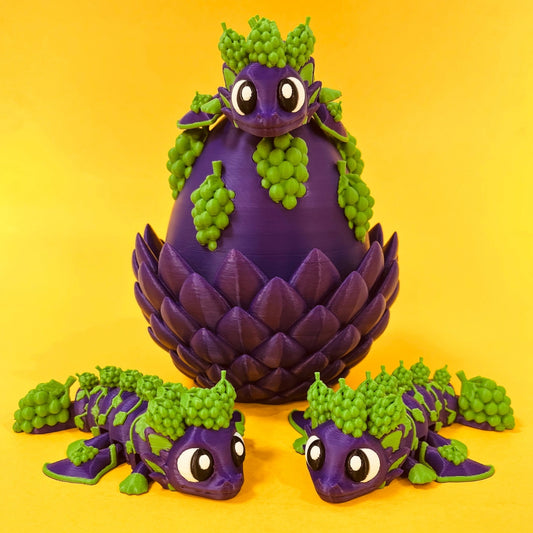 3D Printed Grapes 🍇 Dragon and Egg combo