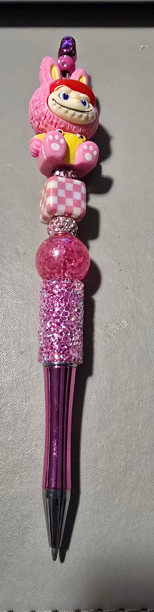 Large extended racing Labubu pen