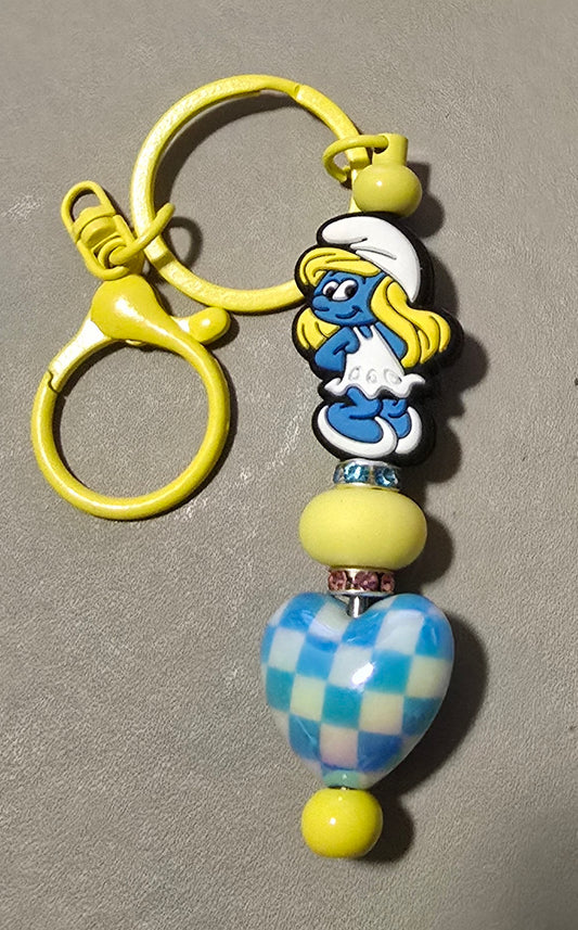 Little Blue Lady keyring