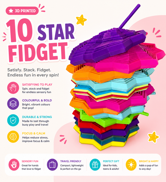 10 star fidget Mindful Stress Relief toy.