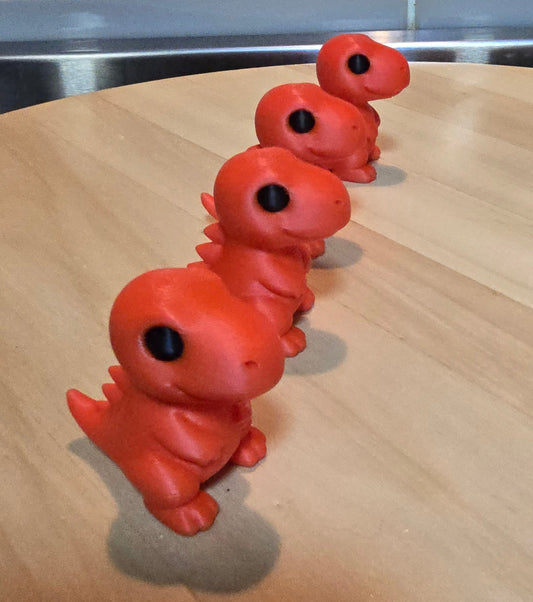 🦕Mini 3D Red Dino – Fun and Fidget Friendly.