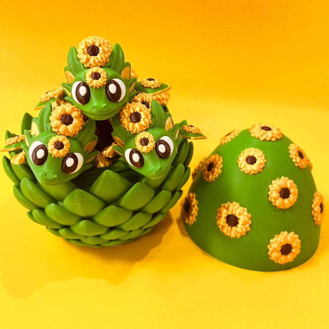 3D Printed Sunflower 🌻 Dragon and Egg combo