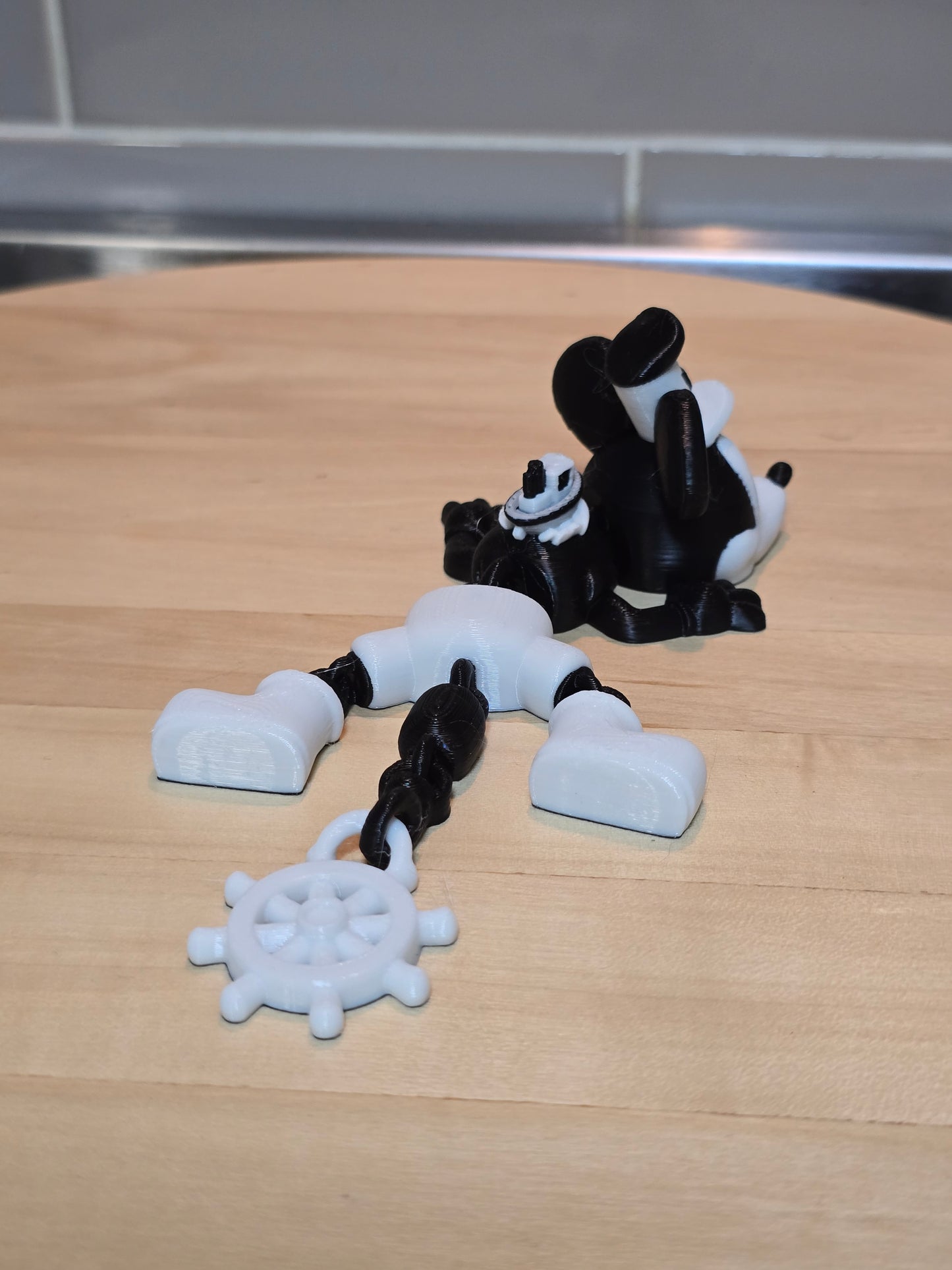 🐉 1920’s Mouse-Themed Steamboat Dragon – 3D Printed Collectible - Mini