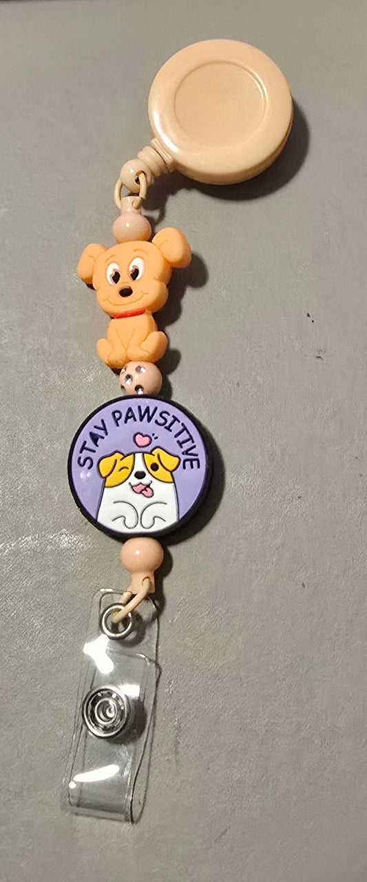 Orange Dog Badge Reel
