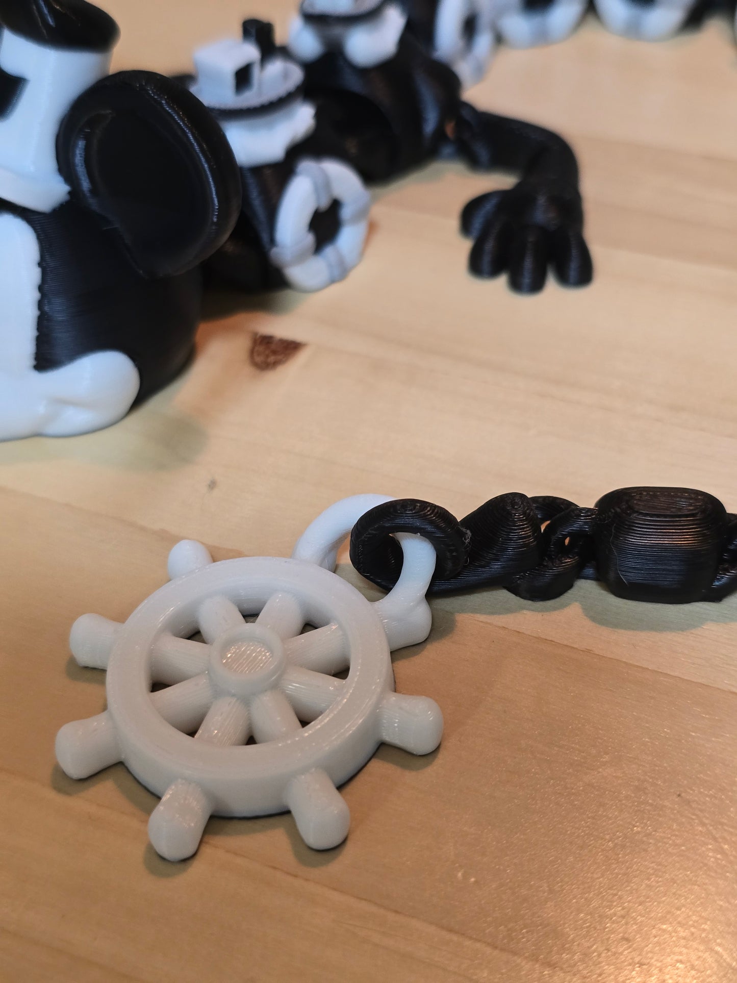 🐉 1920’s Mouse-Themed Steamboat Dragon – 3D Printed Collectible - Large