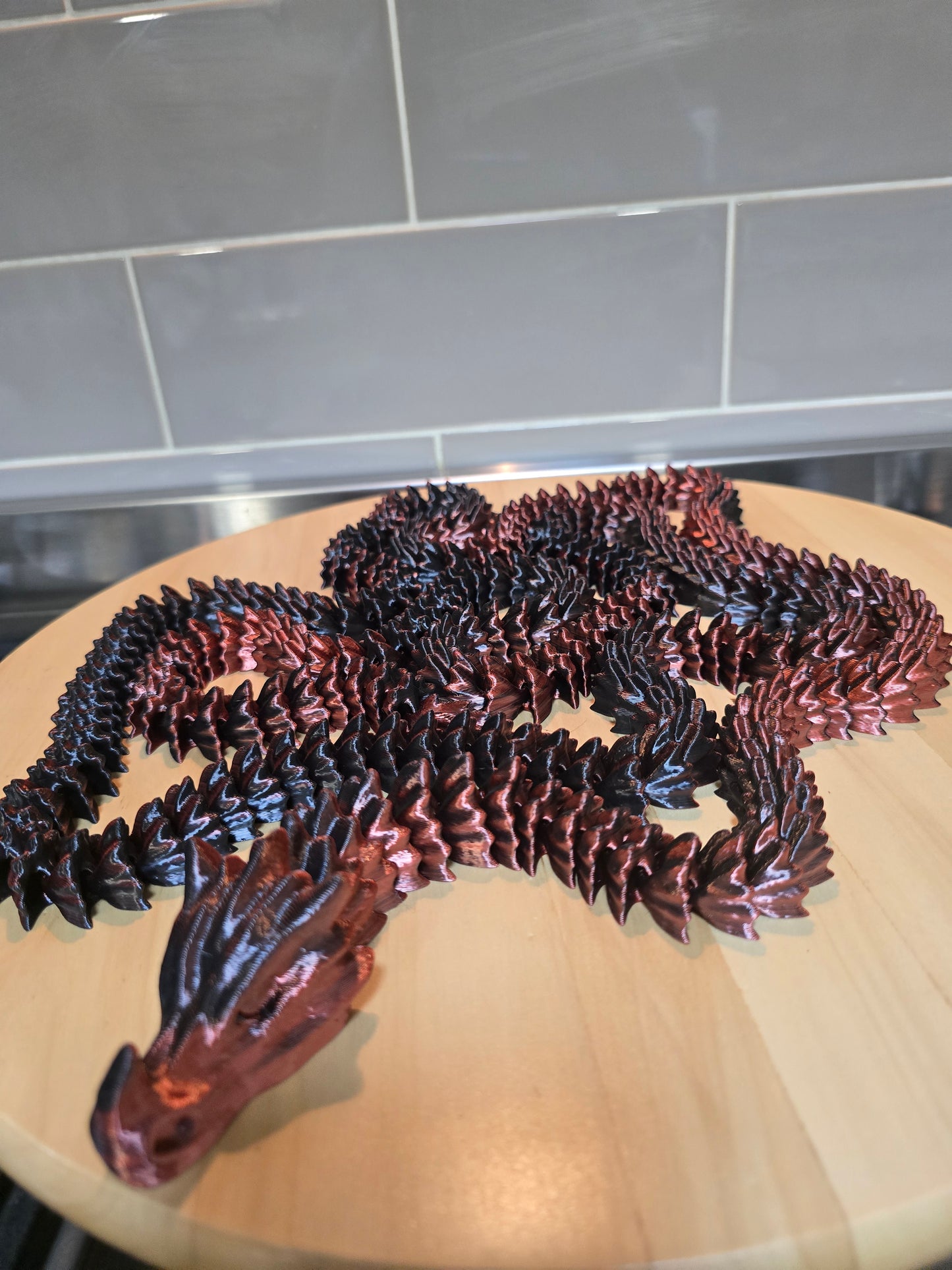 🐉 7-Foot Two-Tone 3D Printed Dragon