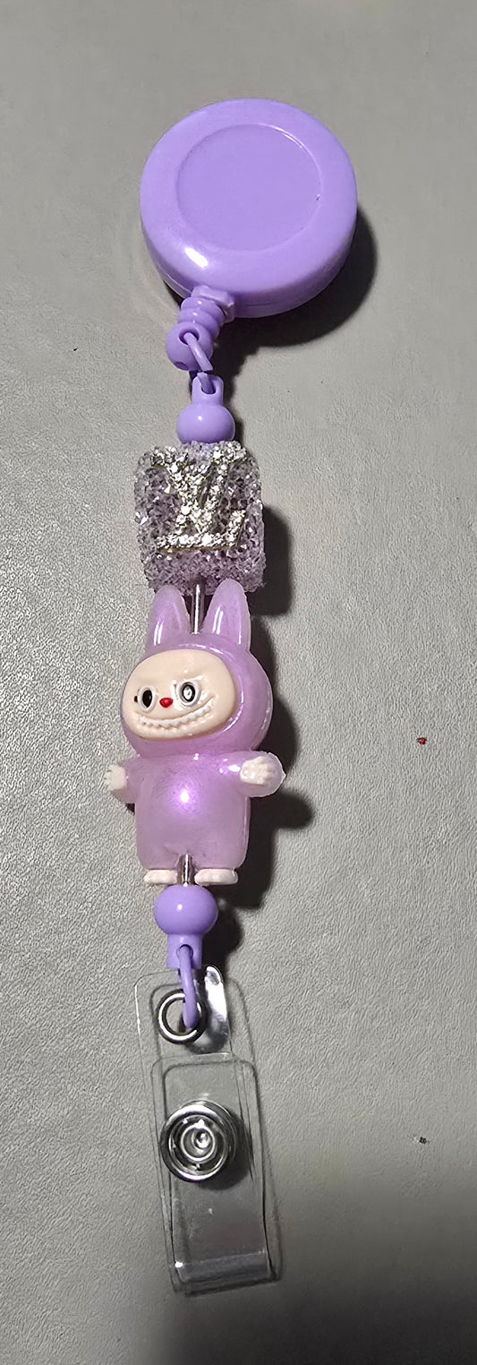 Purple Labubu Badge Reel