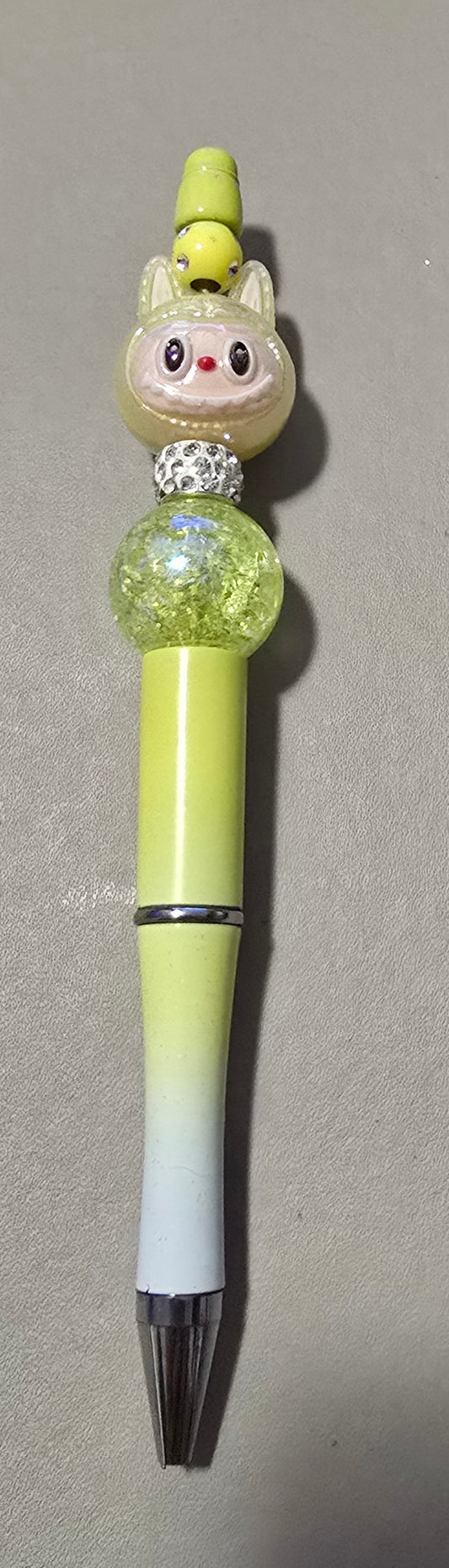 Yellow Labubu head ombre pen