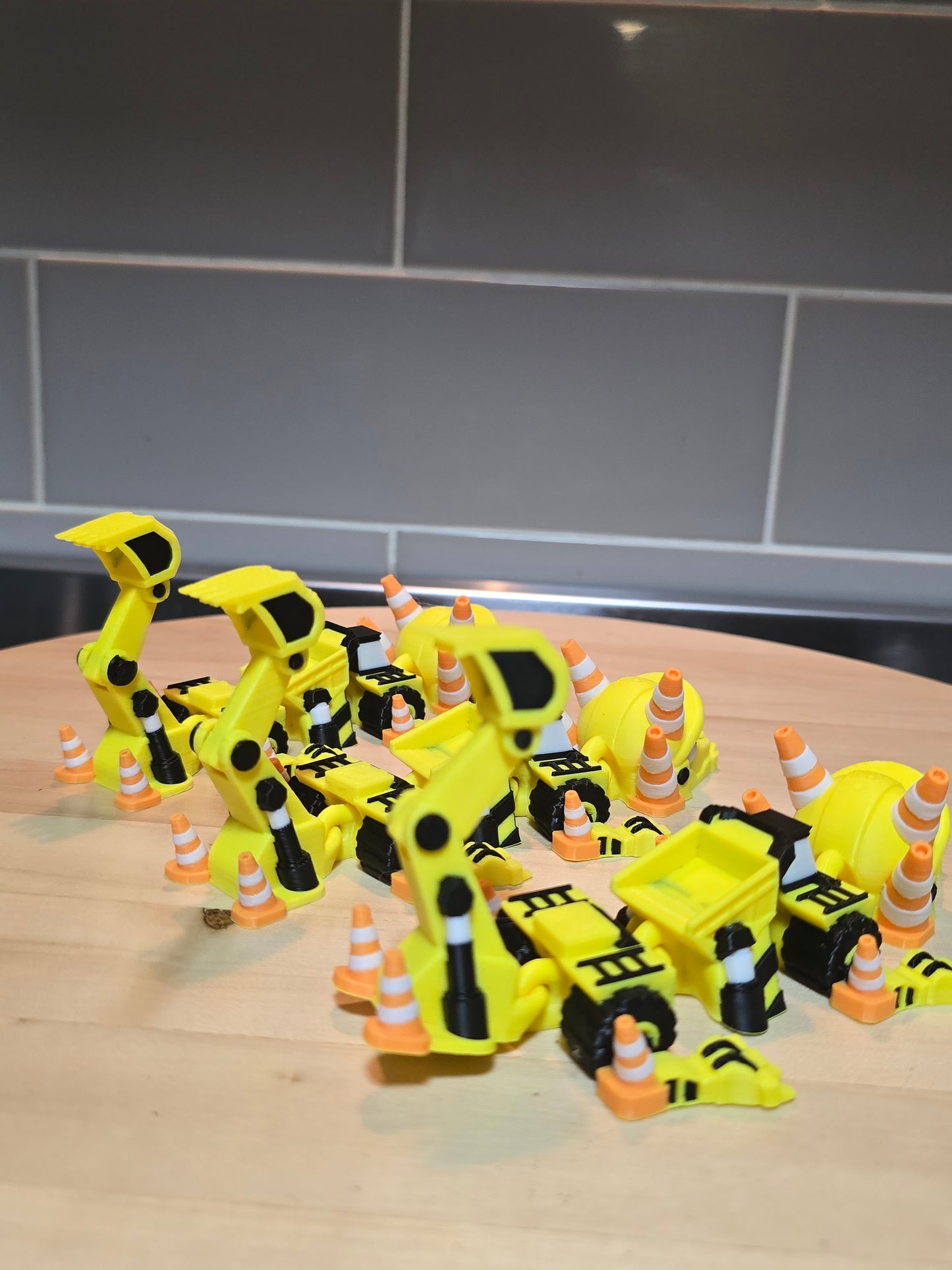 Mini 3d Printed construction dragon - collectible