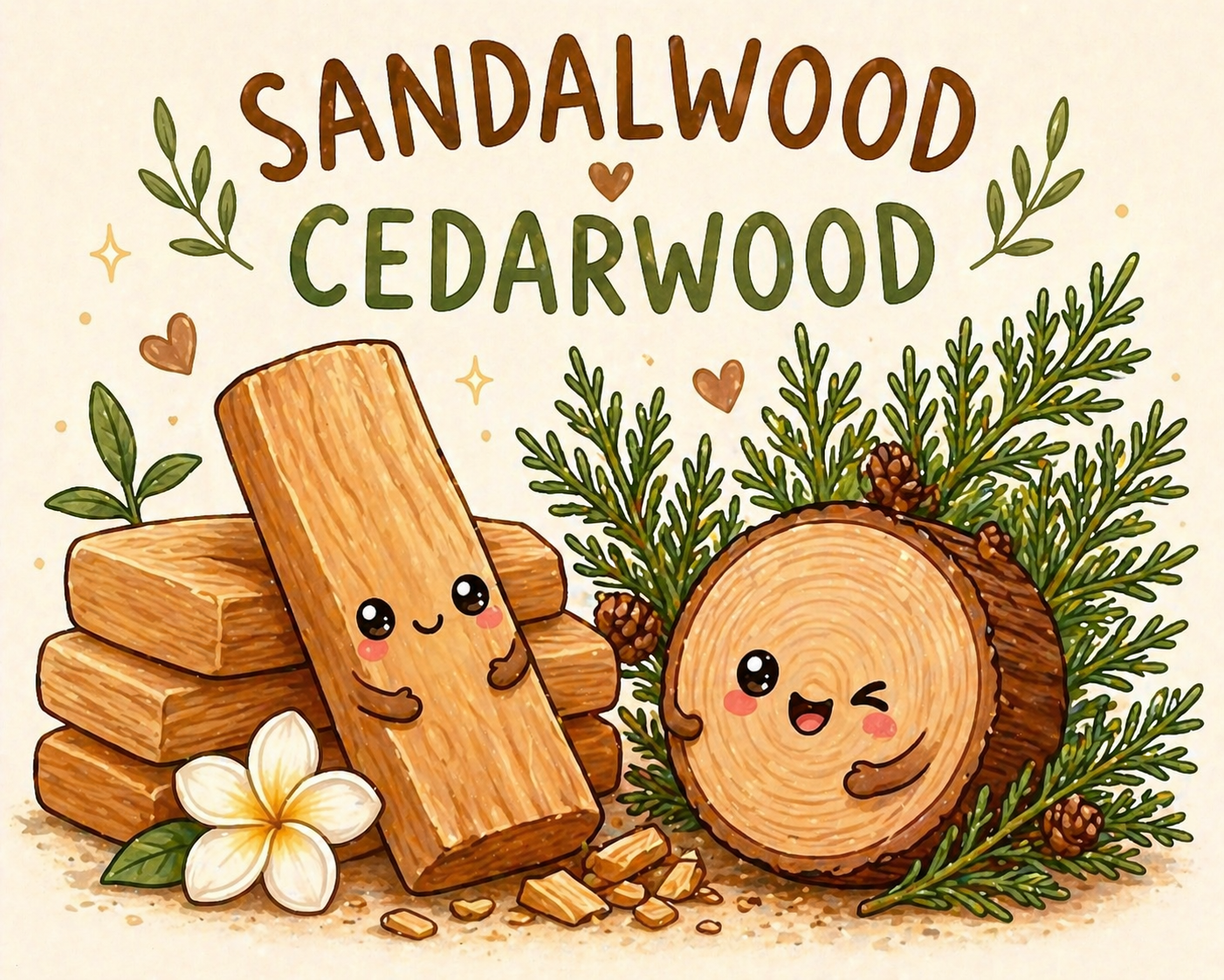 Sandalwood and Cedarwood - wax melts